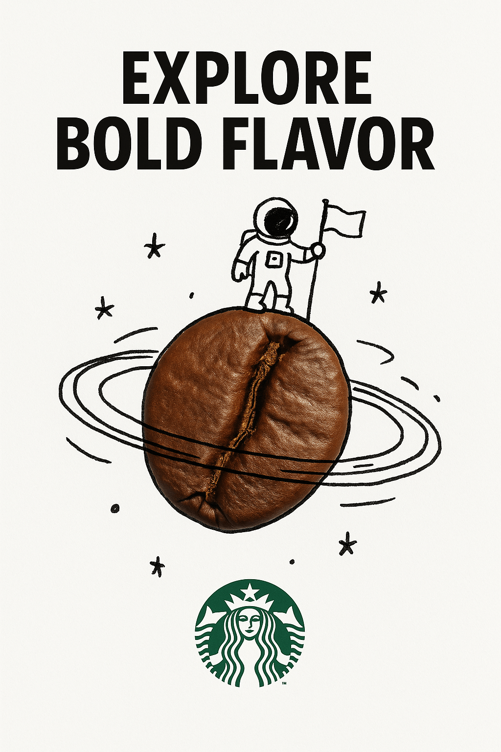 Creative Ad with Real Object and Hand-Drawn Doodle